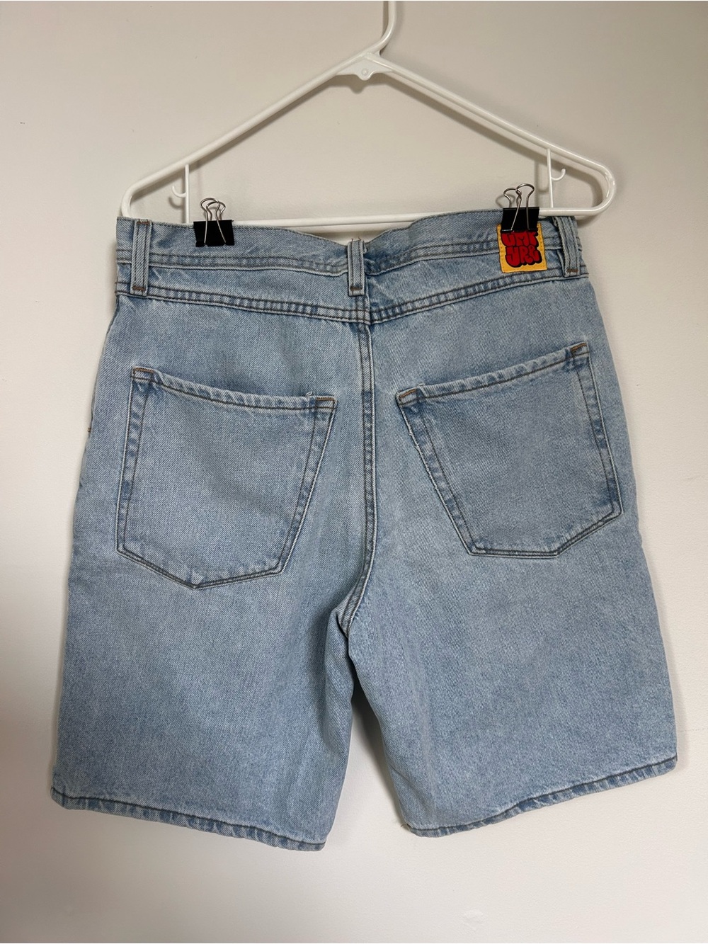 Empyre Light Wash Denim Shorts with Pocket Logo - Picture 2 of 2